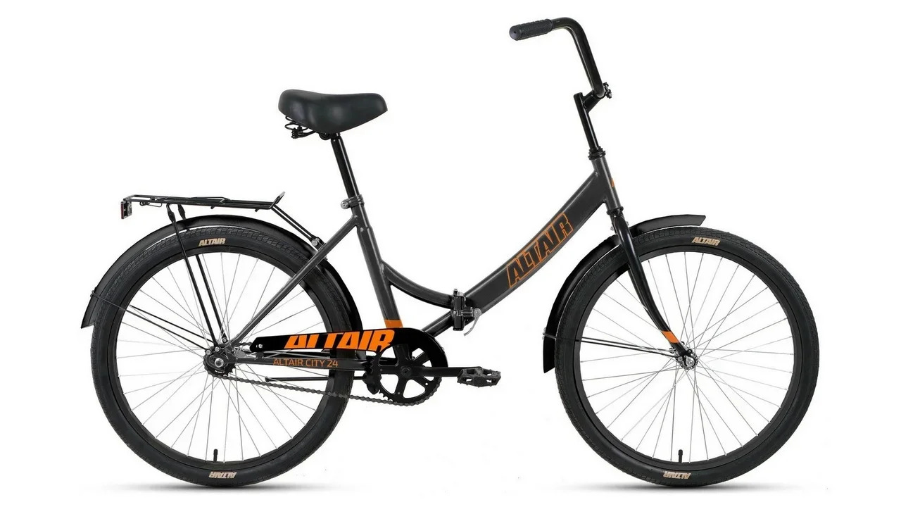 фото Велосипед altair city 24 2021 16" темно-серый/оранжевый
