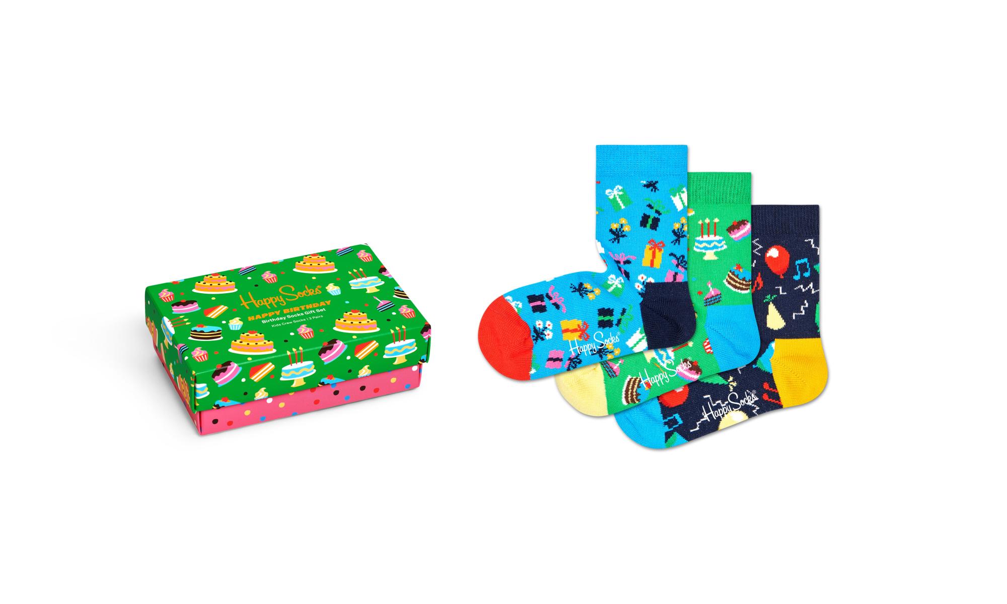 

Носки детские Happy socks Kids Birthday Socks Gift Set XKPAC08 цв. разноцветный р. 15, Синий;зеленый;голубой, Kids Birthday Socks Gift Set XKPAC08