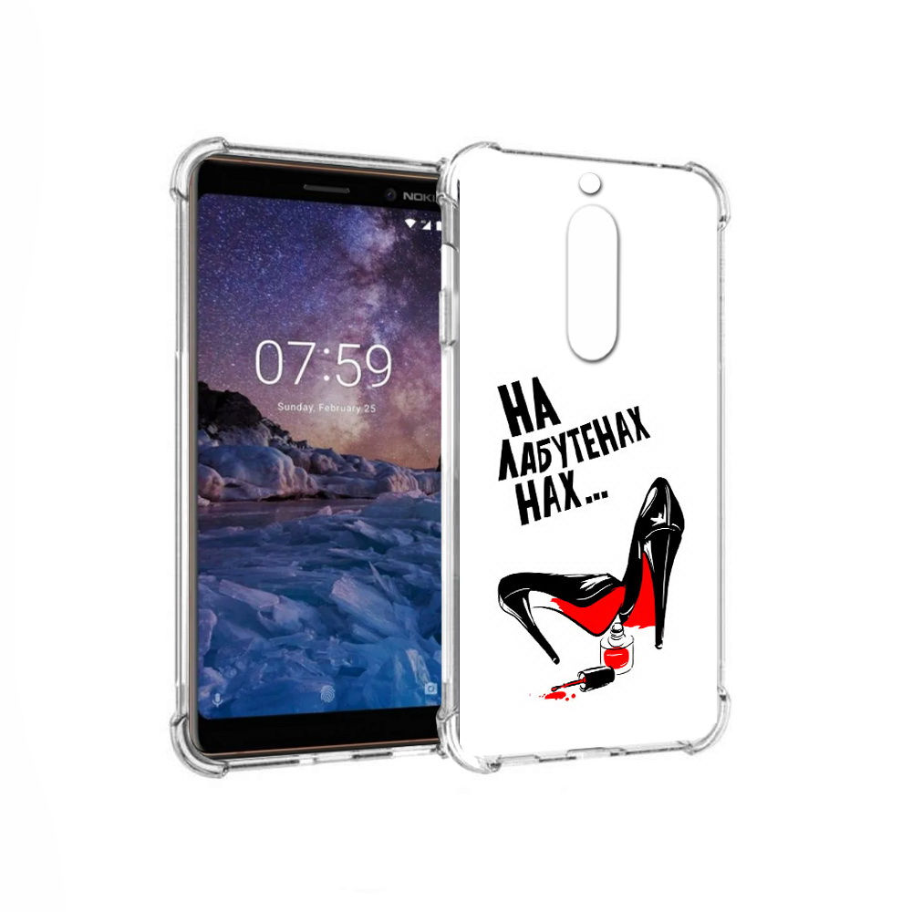 

Чехол MyPads Tocco для Nokia 7 на лабутенах (PT95887.123.493), Прозрачный, Tocco