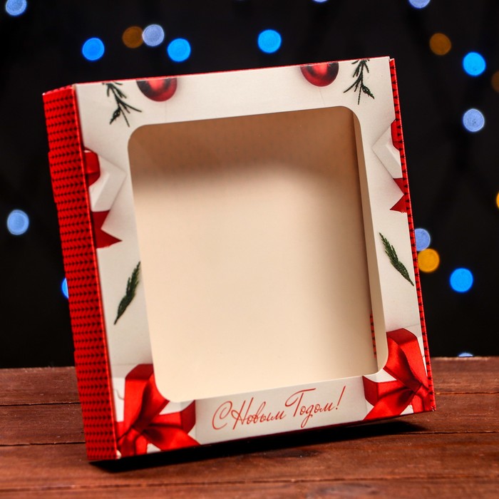 

Коробка самосборная "Вязанка!", 16 х 16 х 3 см, Разноцветный