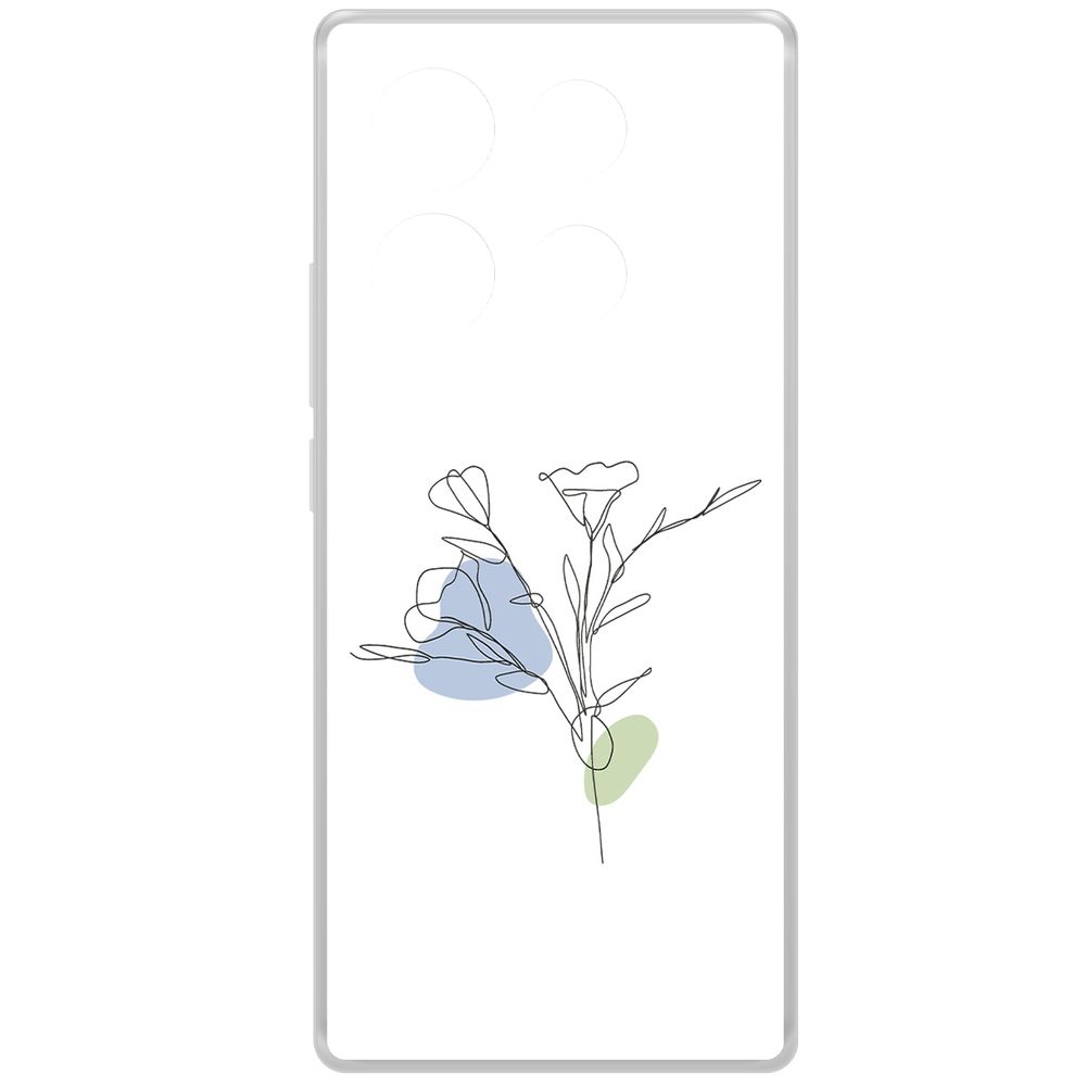 

Чехол-накладка Krutoff Clear Case Эустома для INFINIX Note 40, Прозрачный