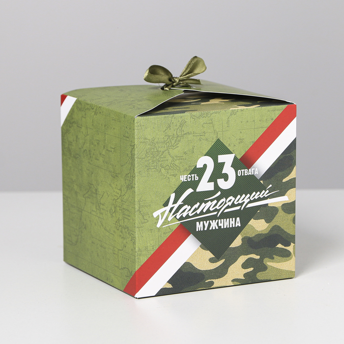 

Коробка складная «Настоящему мужчине», 12 х 12 х 12 см, Разноцветный