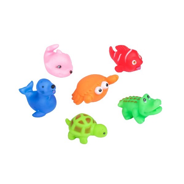 Набор игрушек для ванны Крошка Я Морские животные, 6 шт. набор игрушек пищалок для ванны животные 9см 3шт