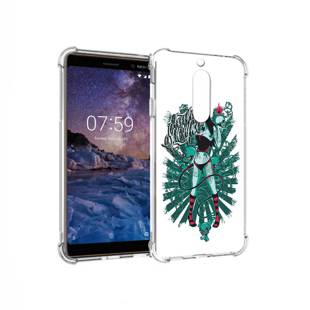 

Чехол MyPads Tocco для Nokia 7 нарисованная девушка в татуировках (PT95887.123.499), Прозрачный, Tocco