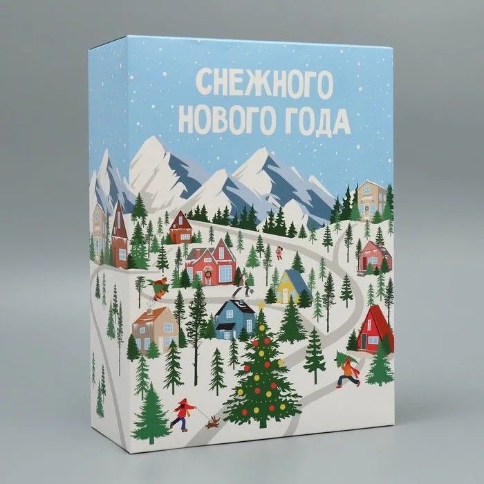 

Коробка складная «Снежного нового года», каток, 22 х 30 х 10 см, Разноцветный