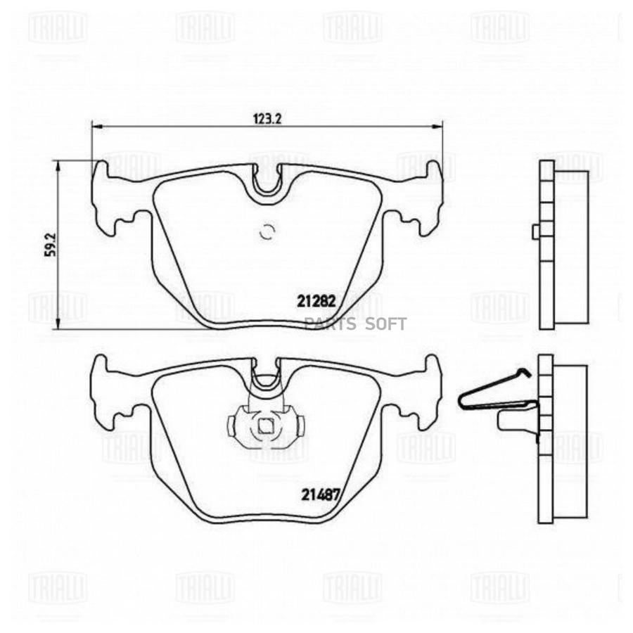 

Тормозные колодки Trialli дисковые PF4155, PF4155
