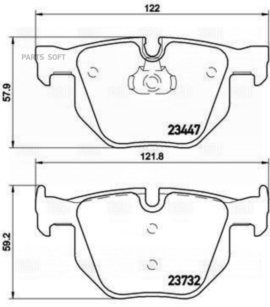 

Тормозные колодки Trialli дисковые PF4143, PF4143
