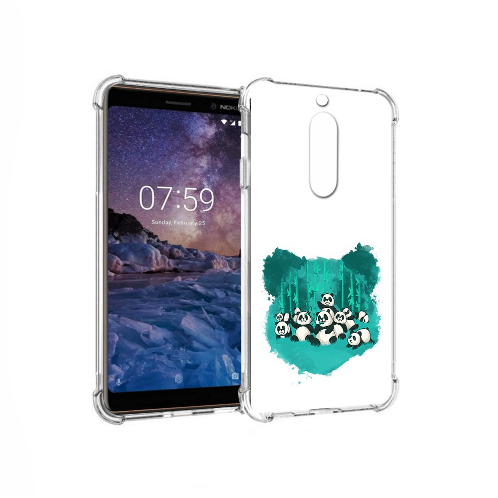 

Чехол MyPads Tocco для Nokia 7 нарисованные панды (PT95887.123.508), Прозрачный, Tocco