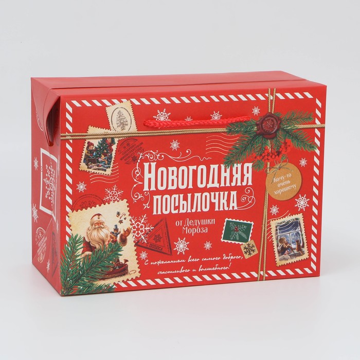 

Пакеткоробка «Посылочка», 28 х 20 х 13 см, Красный