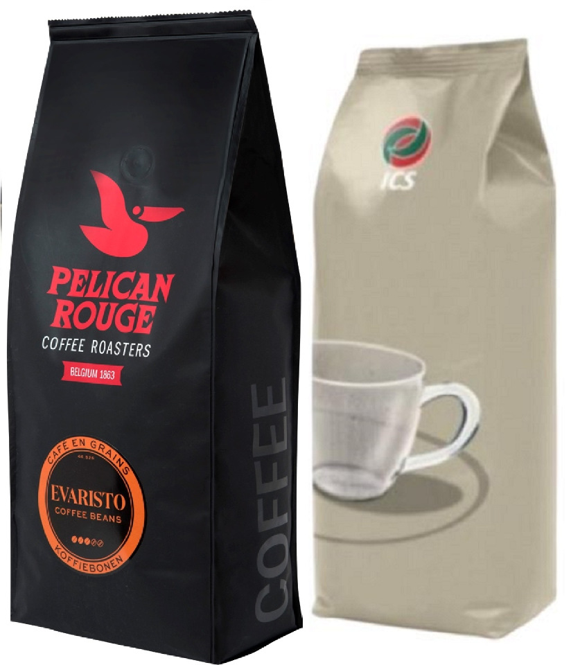 

Кофе в зернах PELICAN ROUGE "EVARISTO" 1 кг и Сухие сливки ICS "TOP CREMA" 1 кг
