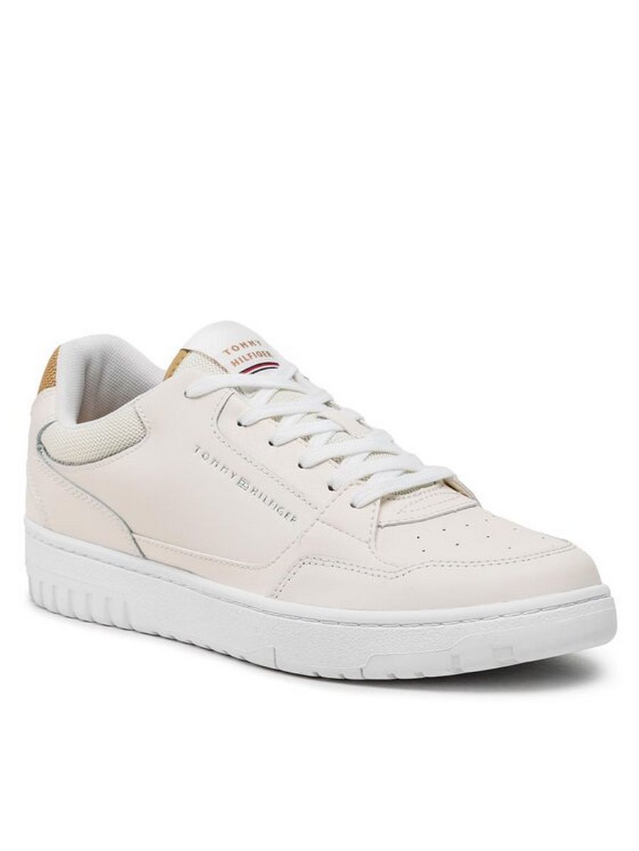 

Кеды мужские Tommy Hilfiger Basket Core Leather FM0FM04693 белые 46 EU, Белый, Basket Core Leather FM0FM04693