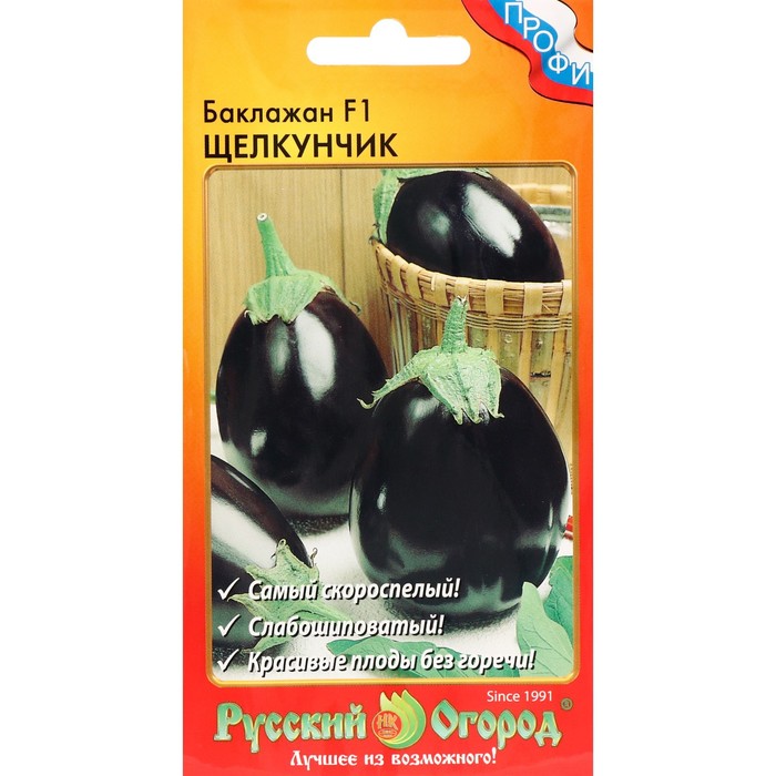 

Семена баклажан Щелкунчик F1 Русский огород 7634967-2p 2 уп.