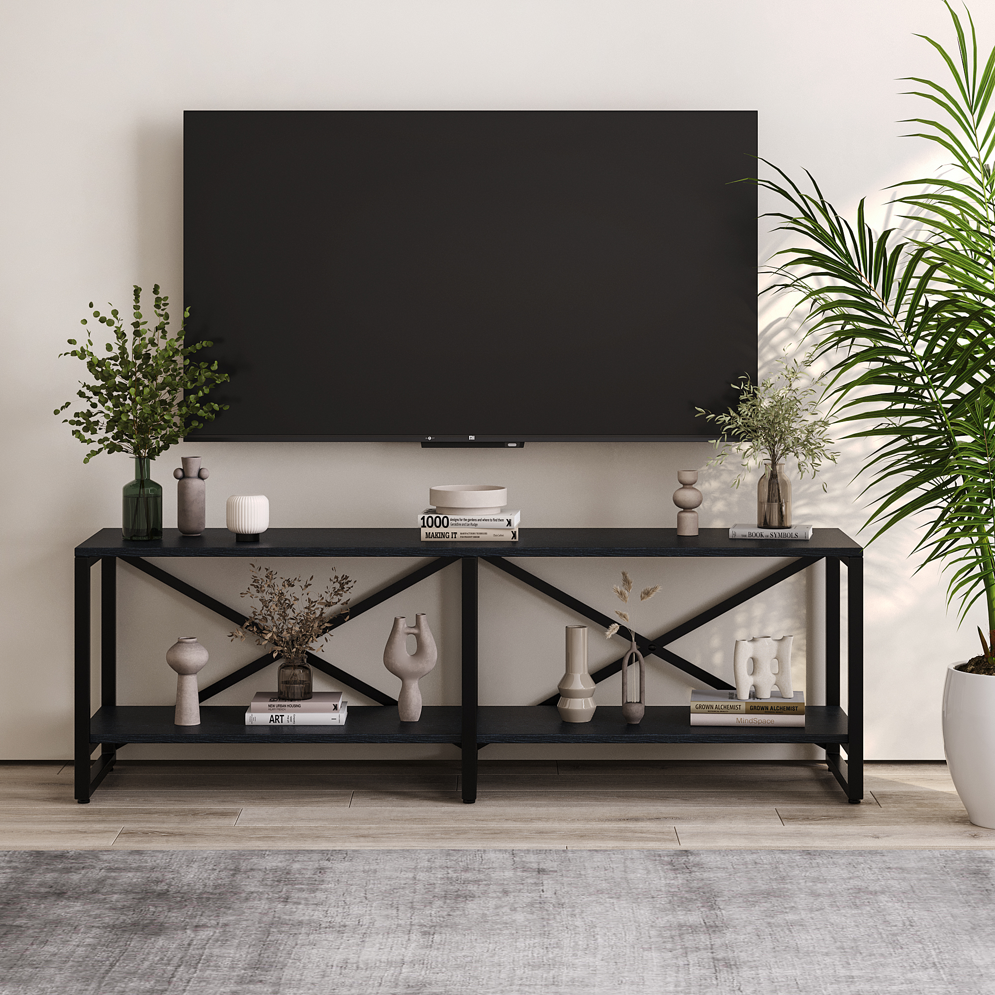 

Тумба под телевизор A1 HOME Bruno 44х134х34 см Черный Оникс, BrunoTV