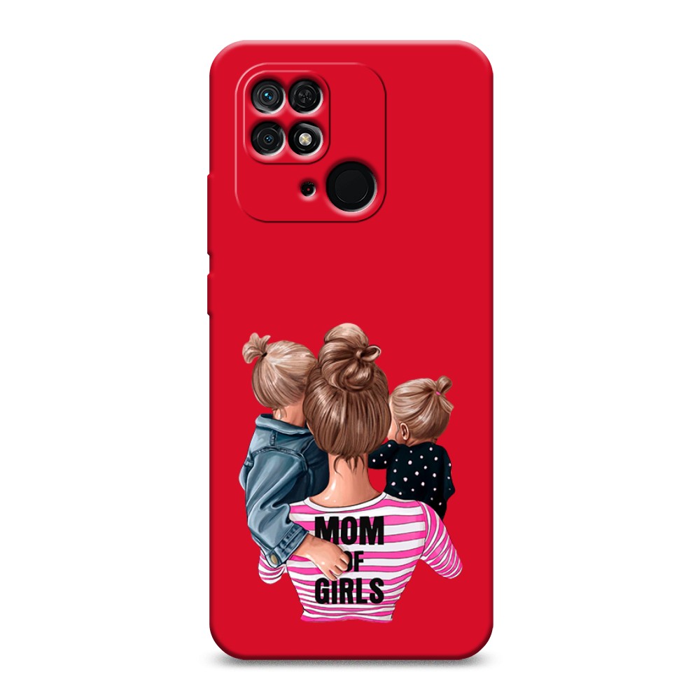 фото Матовый силиконовый чехол "mom of girls" на xiaomi redmi 10c awog