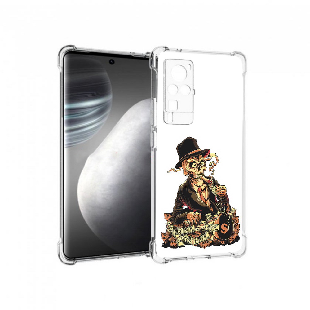 

Чехол MyPads Tocco для Vivo X60 pro нарисованный череп с сигаретой (PT226972.385.515), Прозрачный, Tocco