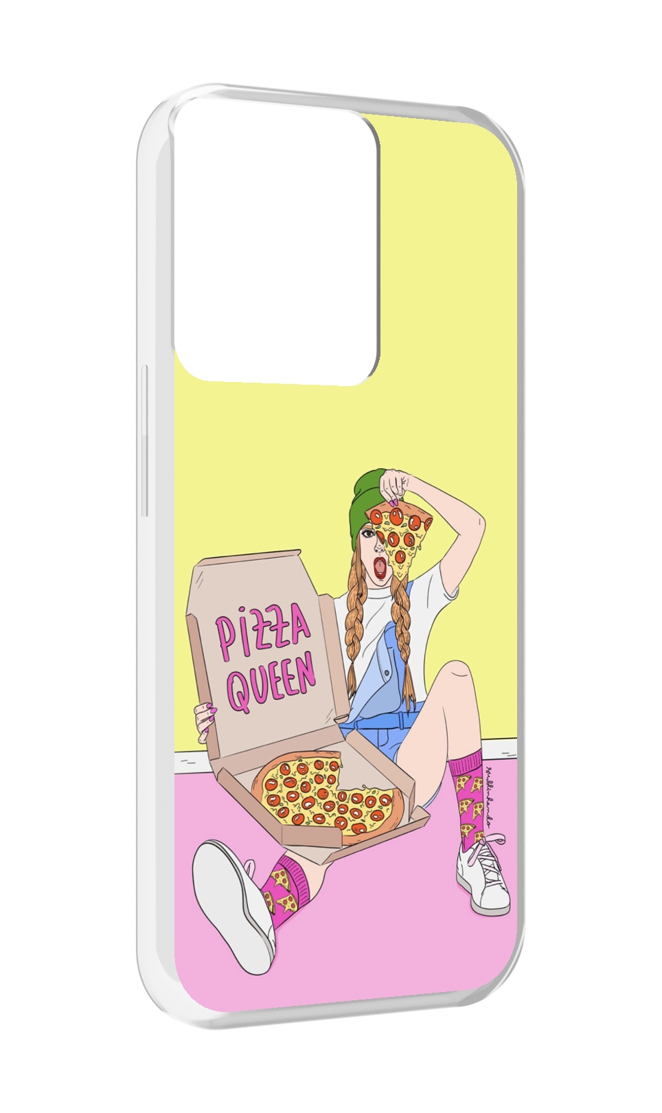 

Чехол MyPads королева-пиццы женский для OPPO Reno 8, Прозрачный, Tocco