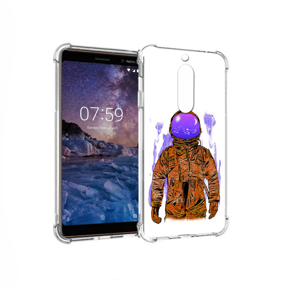 

Чехол MyPads Tocco для Nokia 7 нарисованный мужчина в скафандре (PT95887.123.510), Прозрачный, Tocco