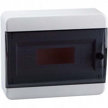 Распределительный шкаф OptiBox P, 12 мод., IP41, навесной, пластик, прозрачная черная двер