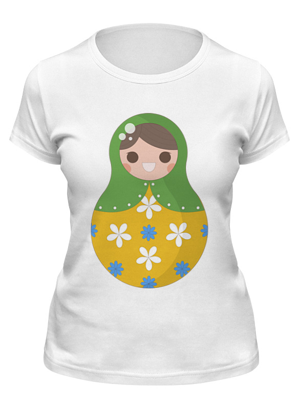 

Футболка мужская Printio Матрёшка белая 2XL, Белый, Матрёшка