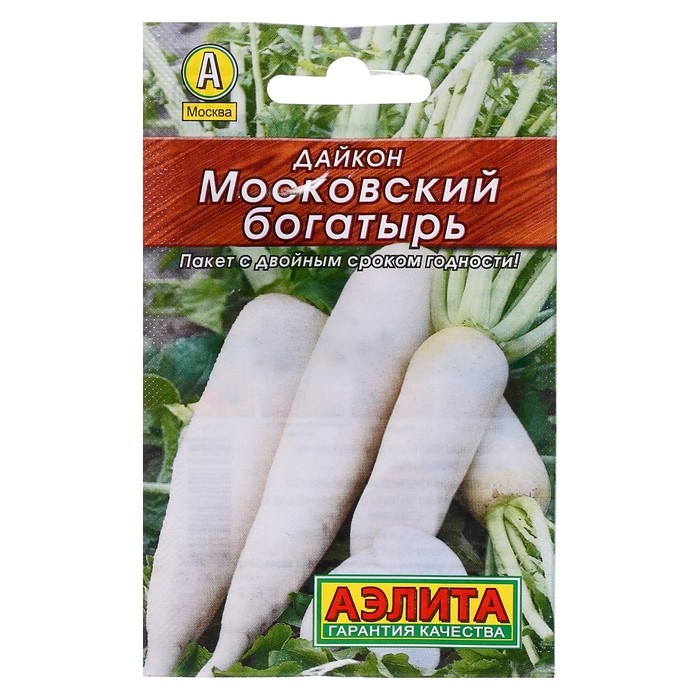 

Семена дайкон Московский богатырь Лидер Аэлита 2176147-10p 1 уп.
