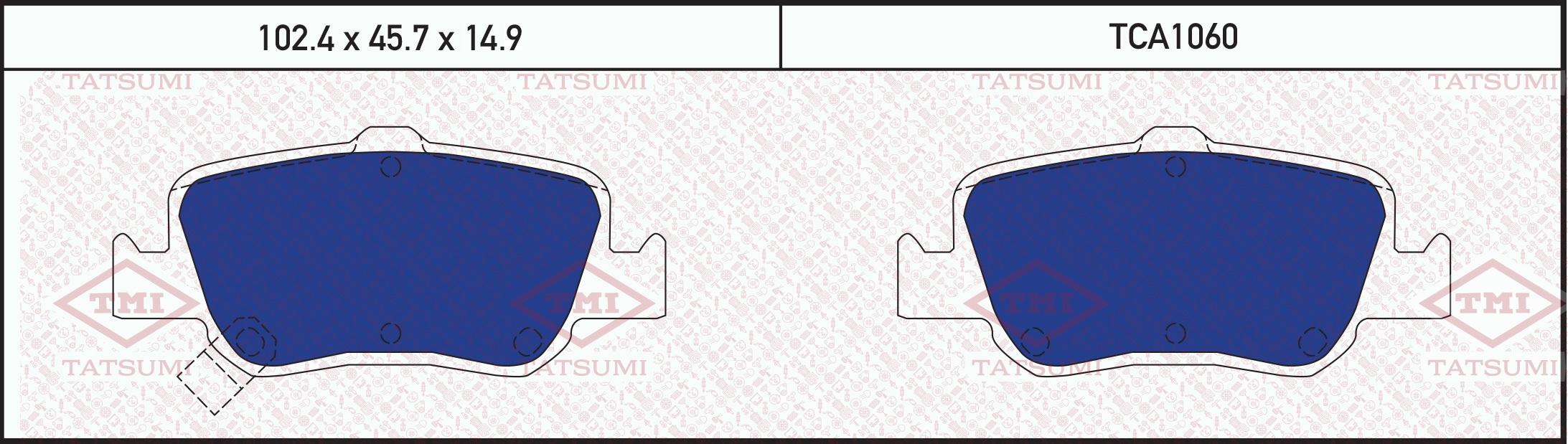 

Тормозные колодки Tatsumi задние дисковые TCA1060