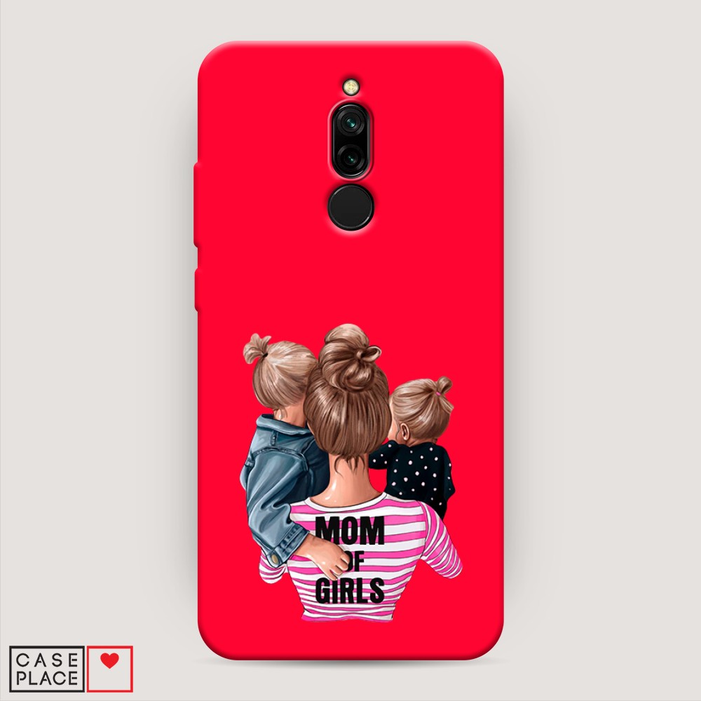 фото Матовый силиконовый чехол "mom of girls" на xiaomi redmi 8 awog