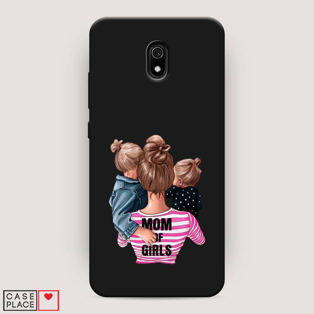 фото Матовый силиконовый чехол "mom of girls" на xiaomi redmi 8a awog