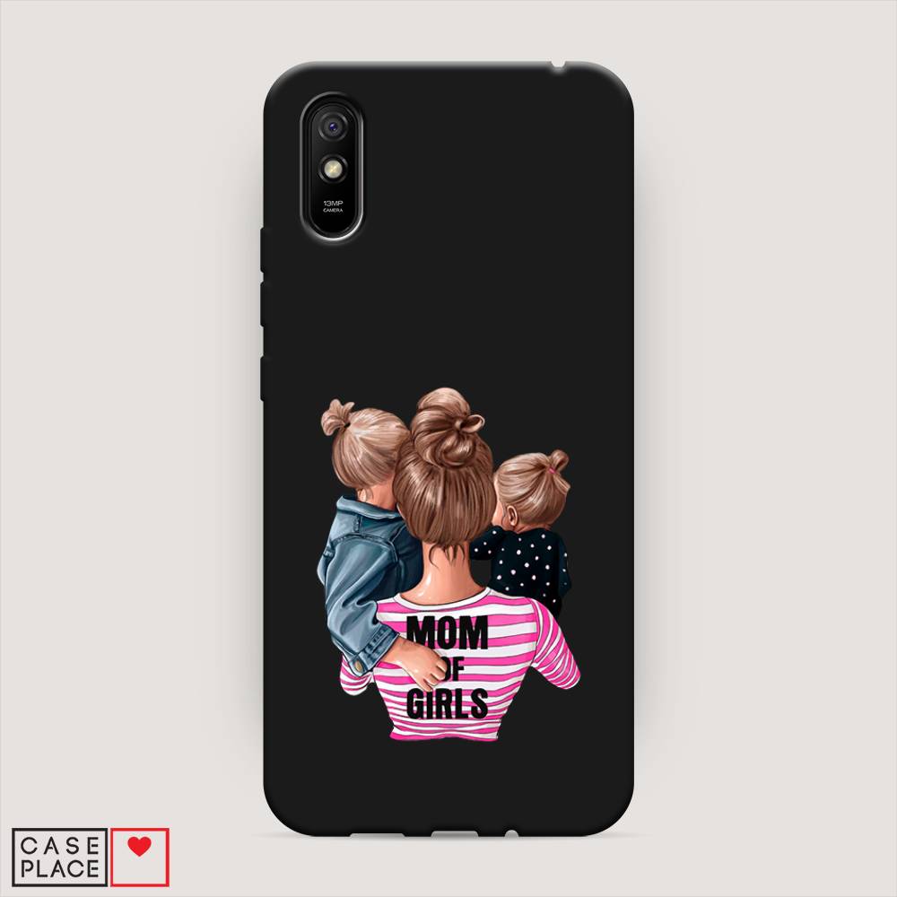 фото Матовый силиконовый чехол "mom of girls" на xiaomi redmi 9a awog