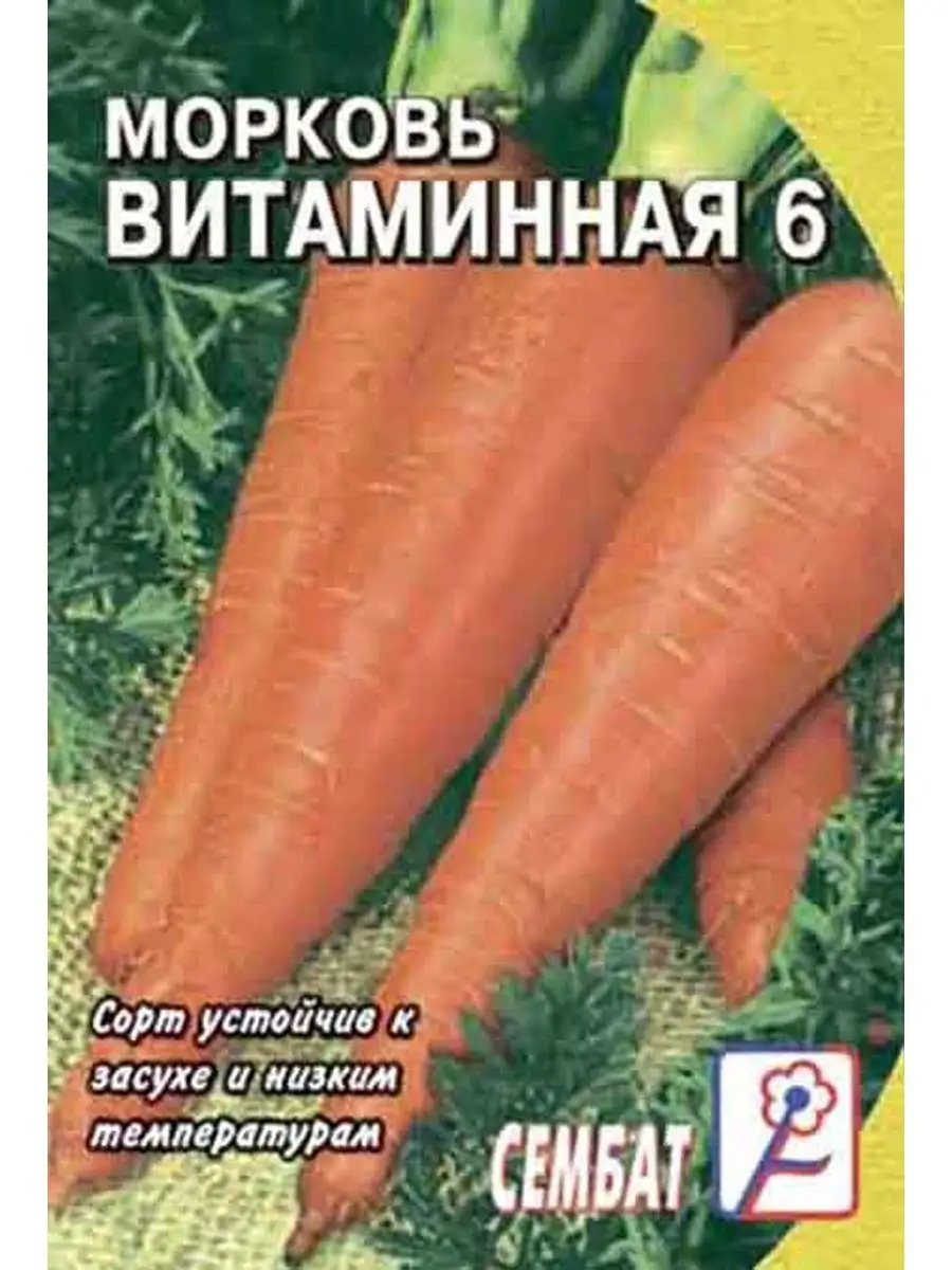 

Семена морковь Витаминная 6 Сембат УТ-00004738 1 уп., Морковь Стандарт