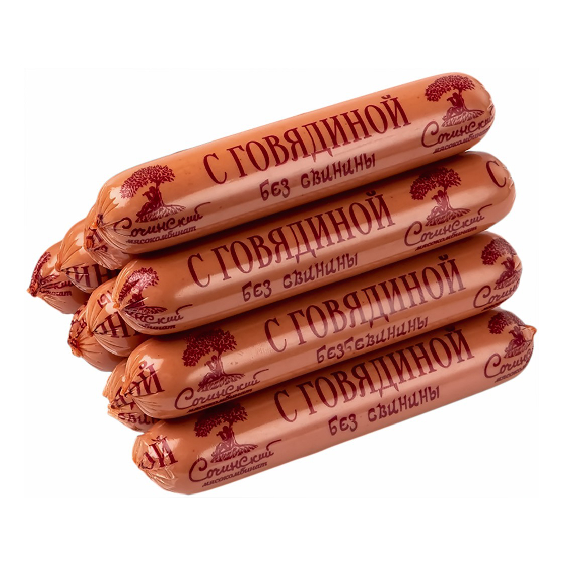 

Сосиски Сочинский мясокомбинат с говядиной вареные -1 кг