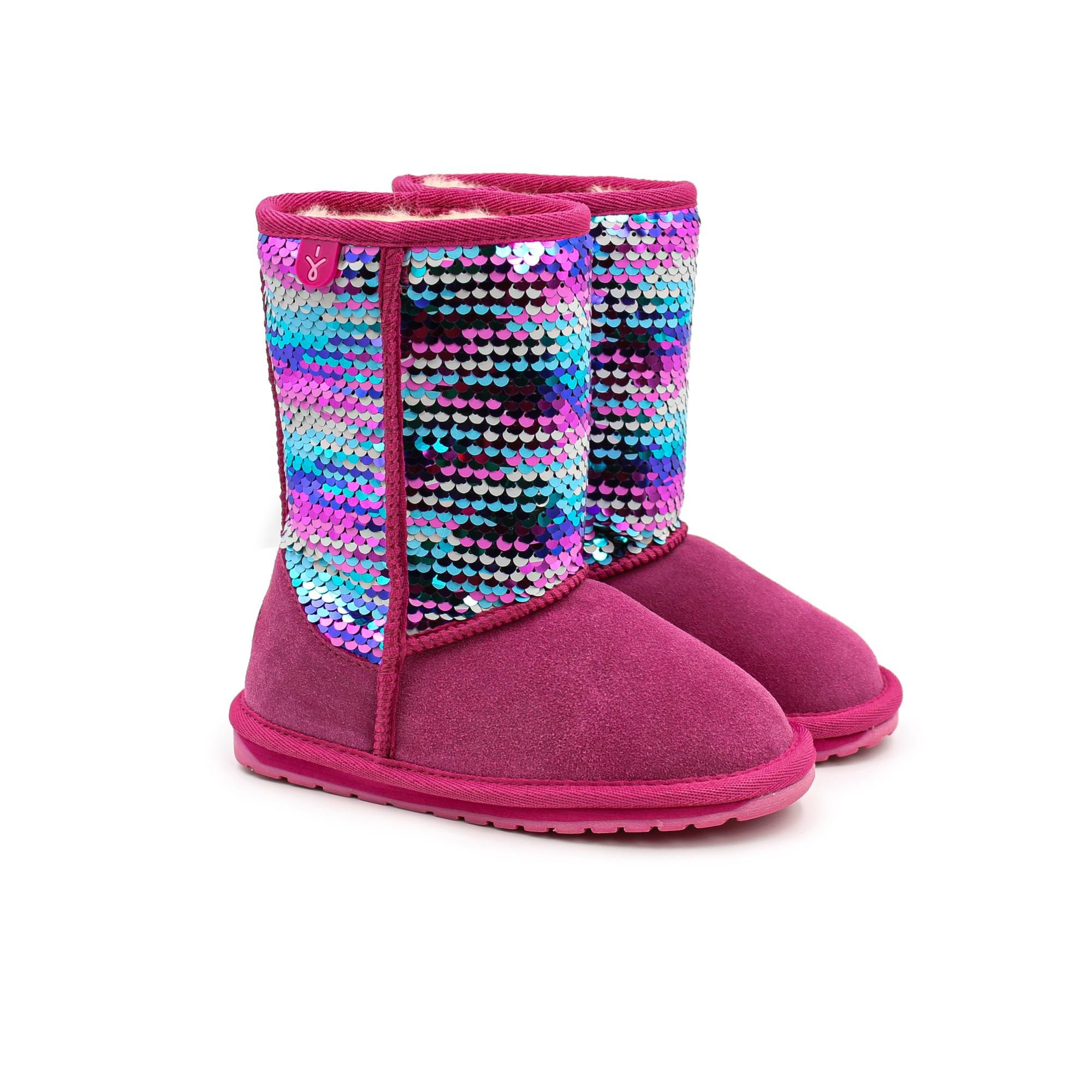 

Угги EMU Australia Wallaby Sequin K12333 цв. фуксия р. 32, Розовый, Wallaby Sequin K12333