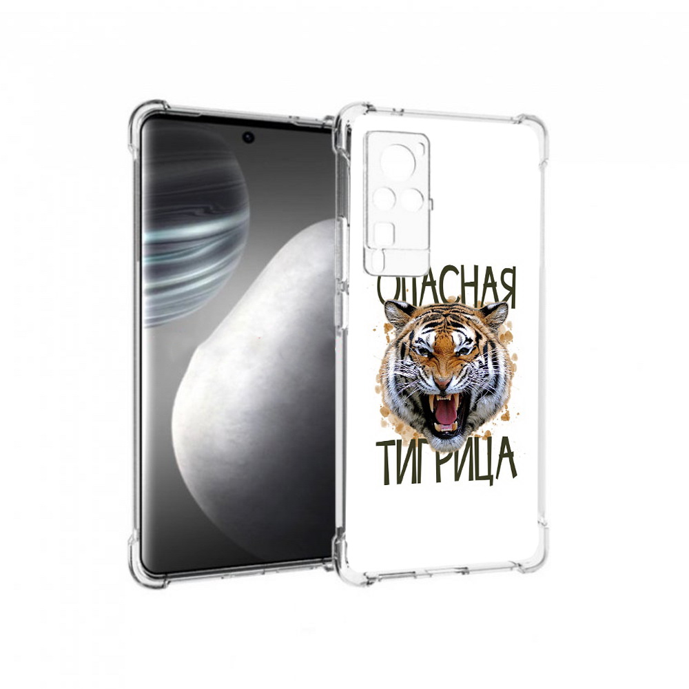 

Чехол MyPads Tocco для Vivo X60 pro опасная тигрица (PT226972.385.527), Прозрачный, Tocco