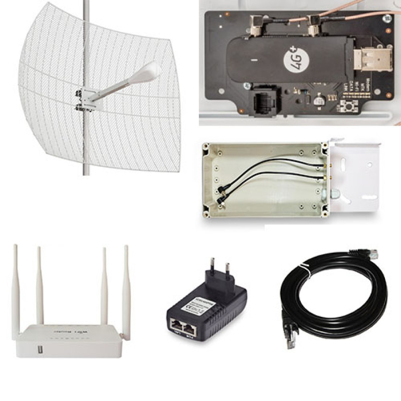 

Комплект 3g/4g с антенной MIMO Kroks до 25 км