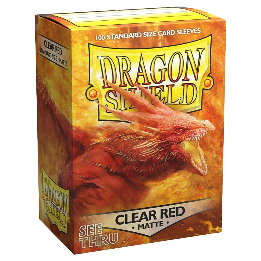 

Протекторы dragon shield матовые полупрозрачные красные (100 шт.), Красный