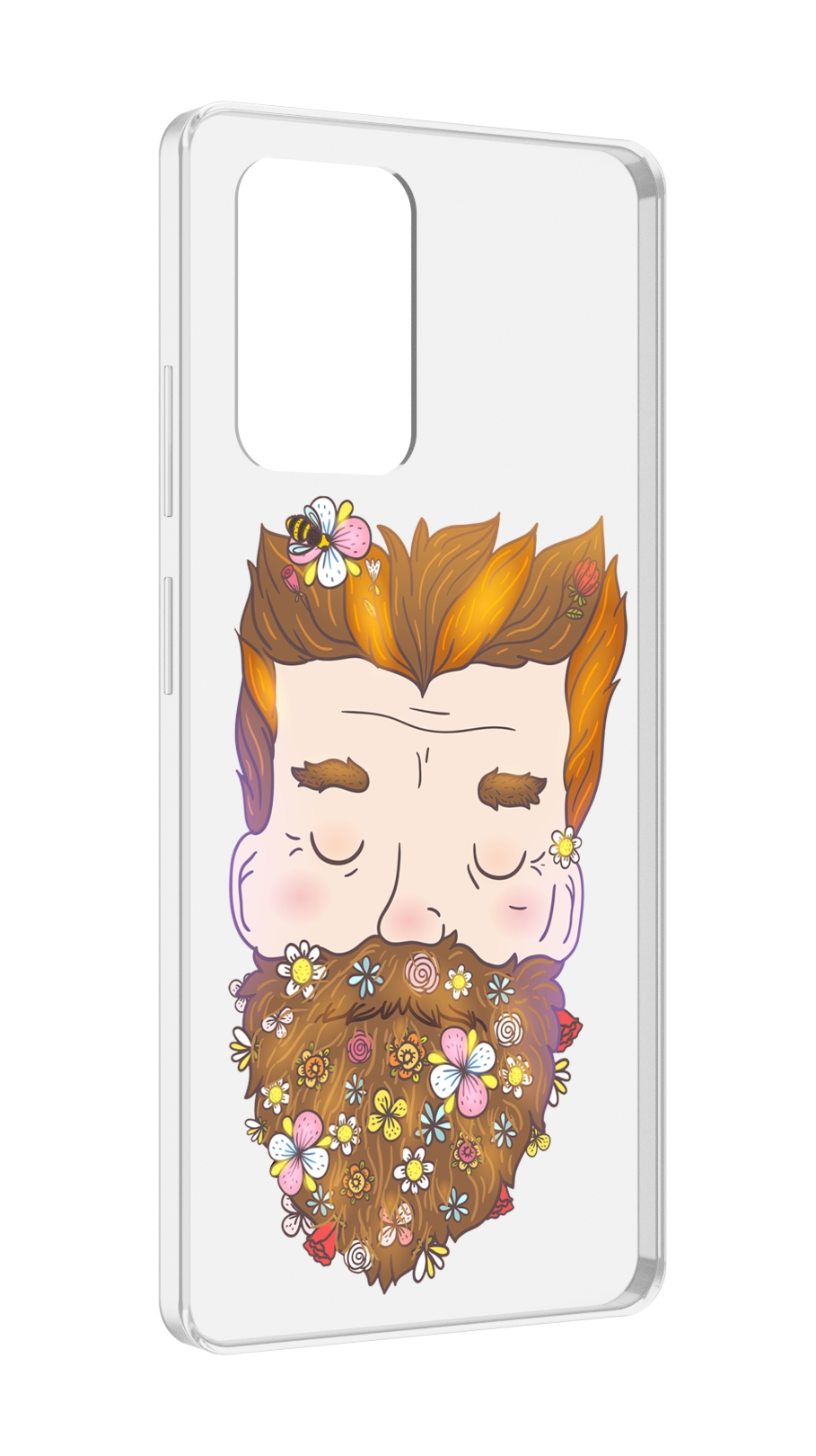 

Чехол MyPads мужчина с цветами в бороде для ZTE Blade V40 Pro, Tocco