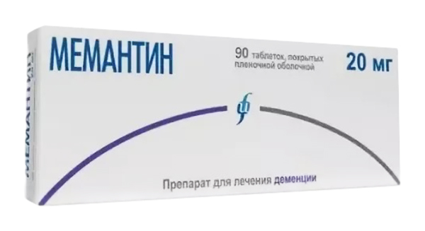 Мемантин таблетки 20 мг 90 шт., Изварино Фарма ООО  - купить