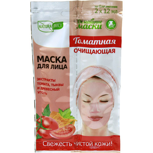 Маска для лица томатная (очищающая), 2*12 мл