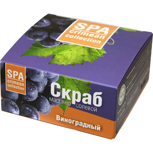 Скраб масляно-солевой увлажняющий Крымская Натуральная Коллекция Виноградный 250 г бомбочка для ванны в форме бабочки виноградный аромат