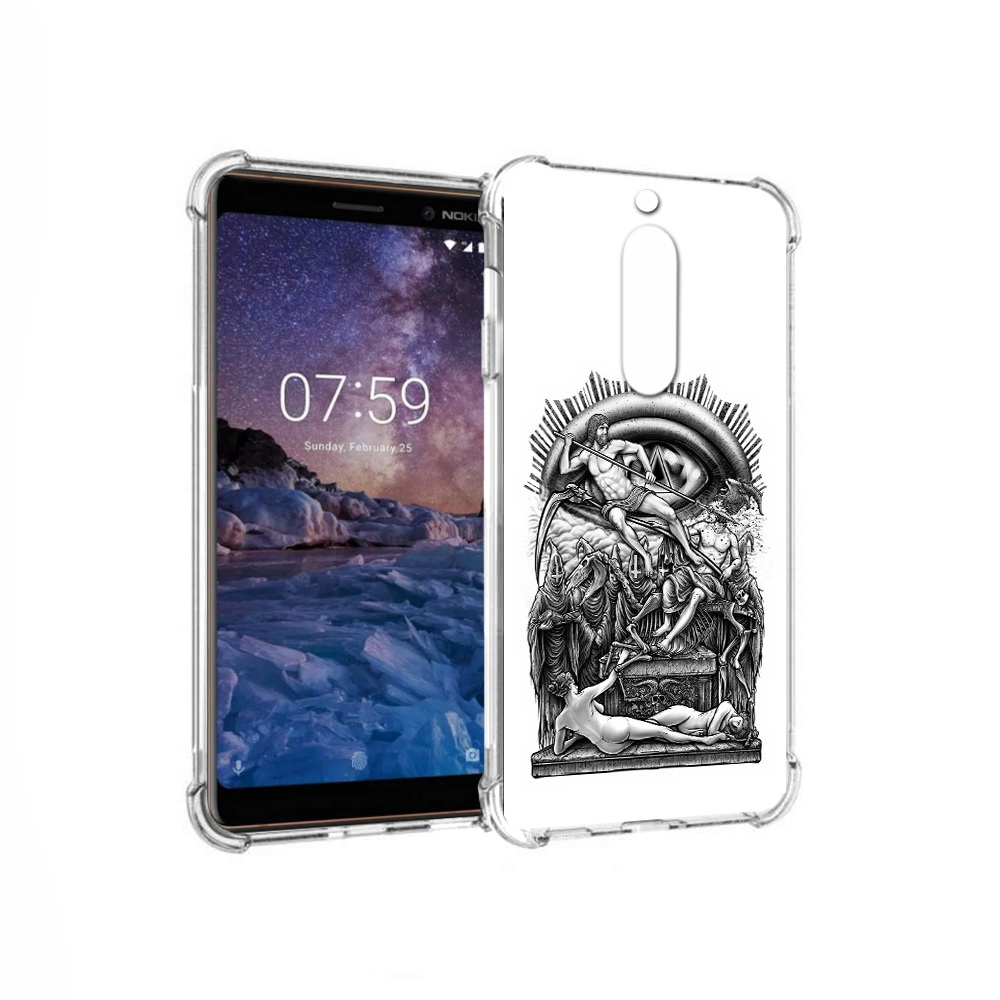 

Чехол MyPads Tocco для Nokia 7 оракул черно белый (PT95887.123.528), Прозрачный, Tocco
