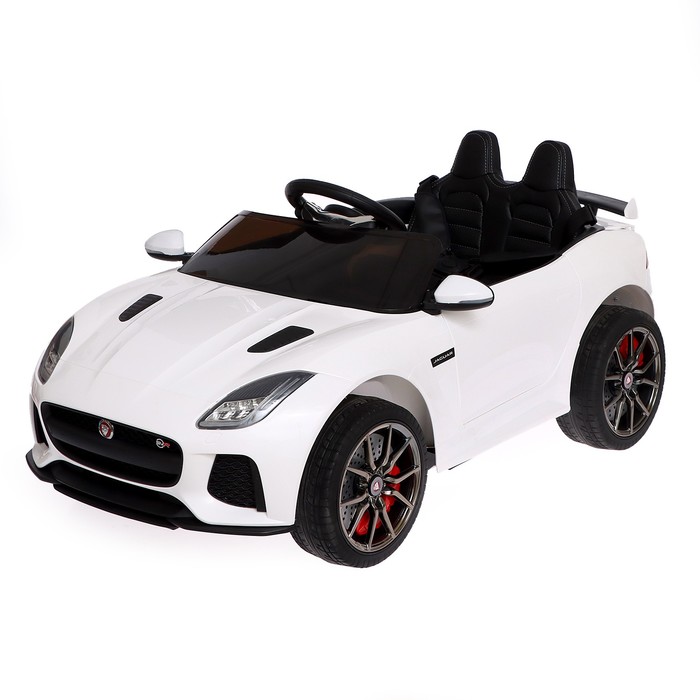 

Электромобиль Jaguar F-TYPE, EVA колеса, кожаное сидение, цвет белый