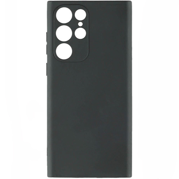Силиконовый чехол для Samsung Galaxy S22 Ultra Soft Matte с защитой камеры Черный