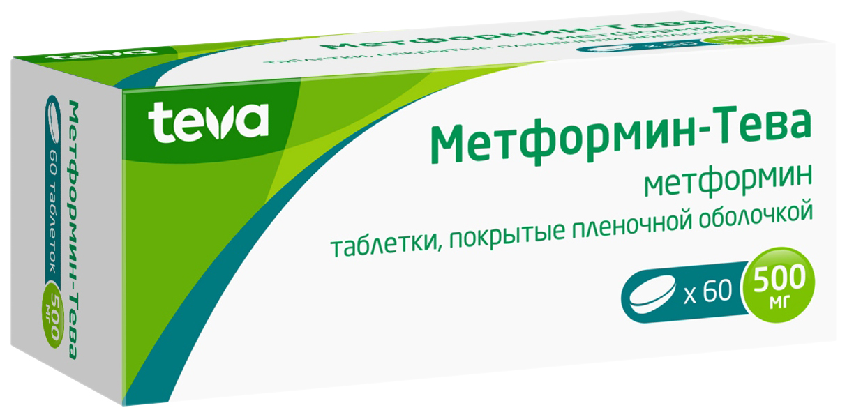 

Метформин-Тева таблетки 500 мг 60 шт.