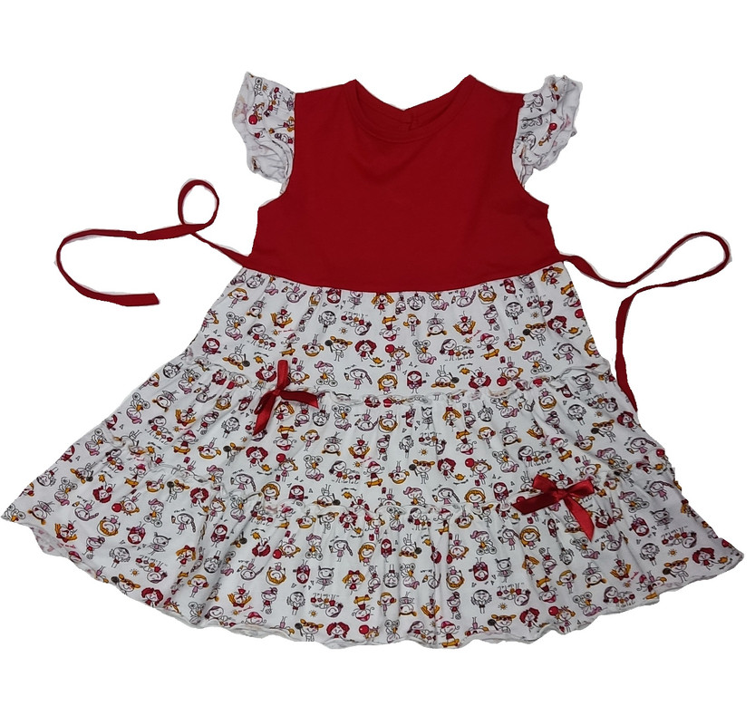 Платье детское Топтышка Д5124, красный, 104
