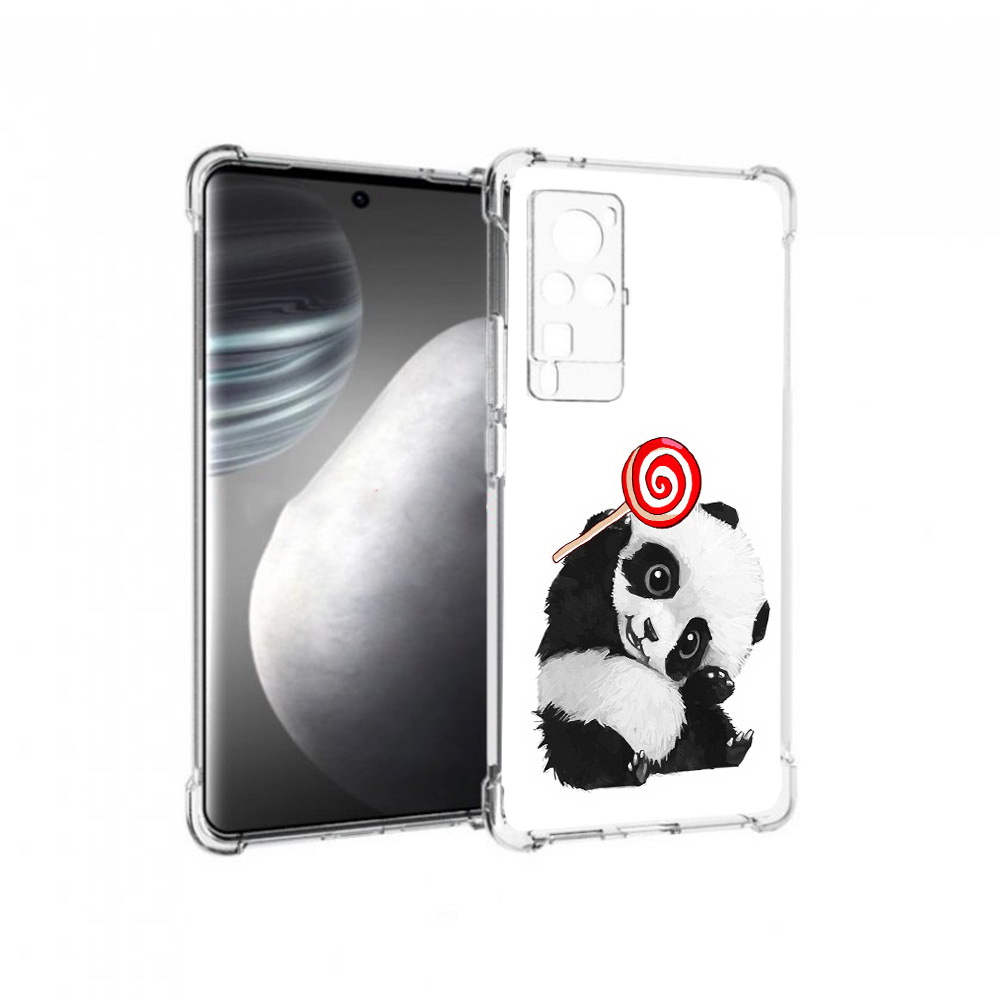 

Чехол MyPads Tocco для Vivo X60 pro панда с леденцом (PT226972.385.534), Прозрачный, Tocco