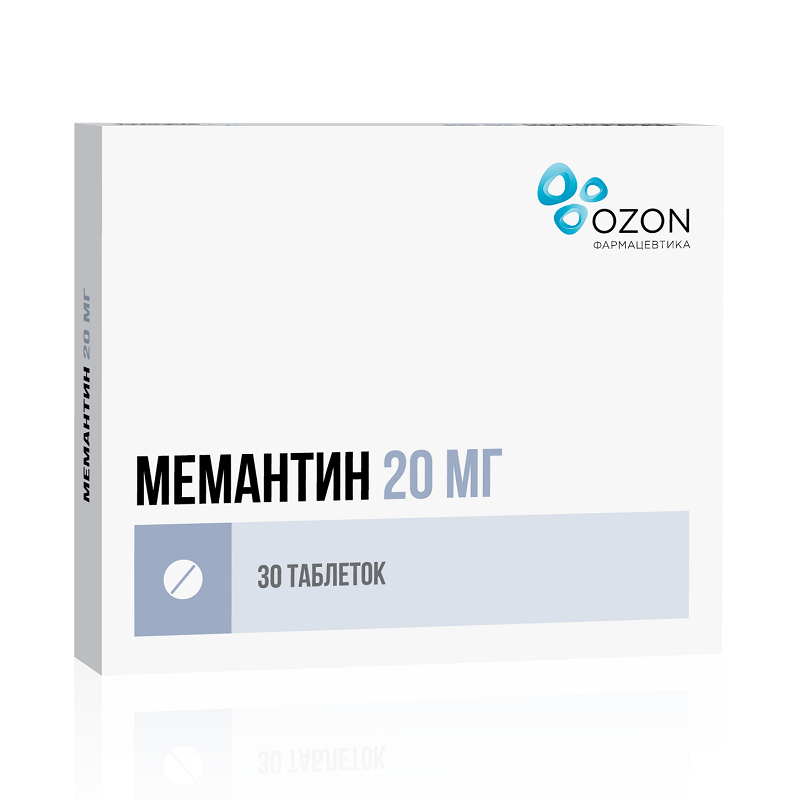 Купить Мемантин таблетки 20 мг 30 шт., Озон ООО