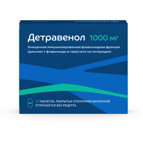 Купить Детравенол таблетки 1000 мг 30 шт., Озон ООО, Россия