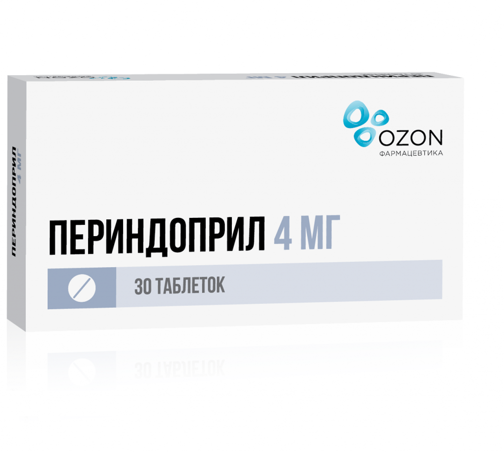 Купить Периндоприл таблетки 4 мг 30 шт., Озон ООО