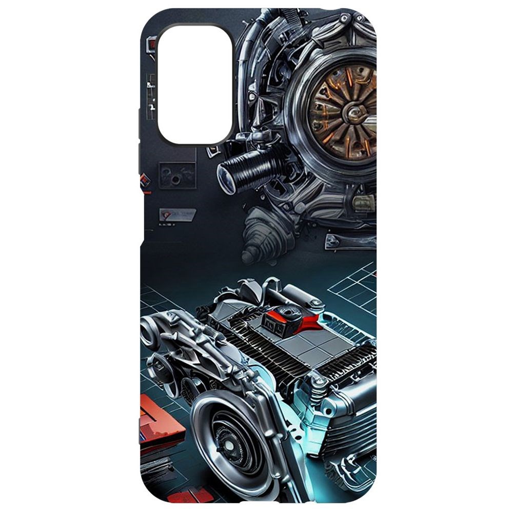 

Чехол-накладка Софт Моторы для Poco M3 Pro, Черный