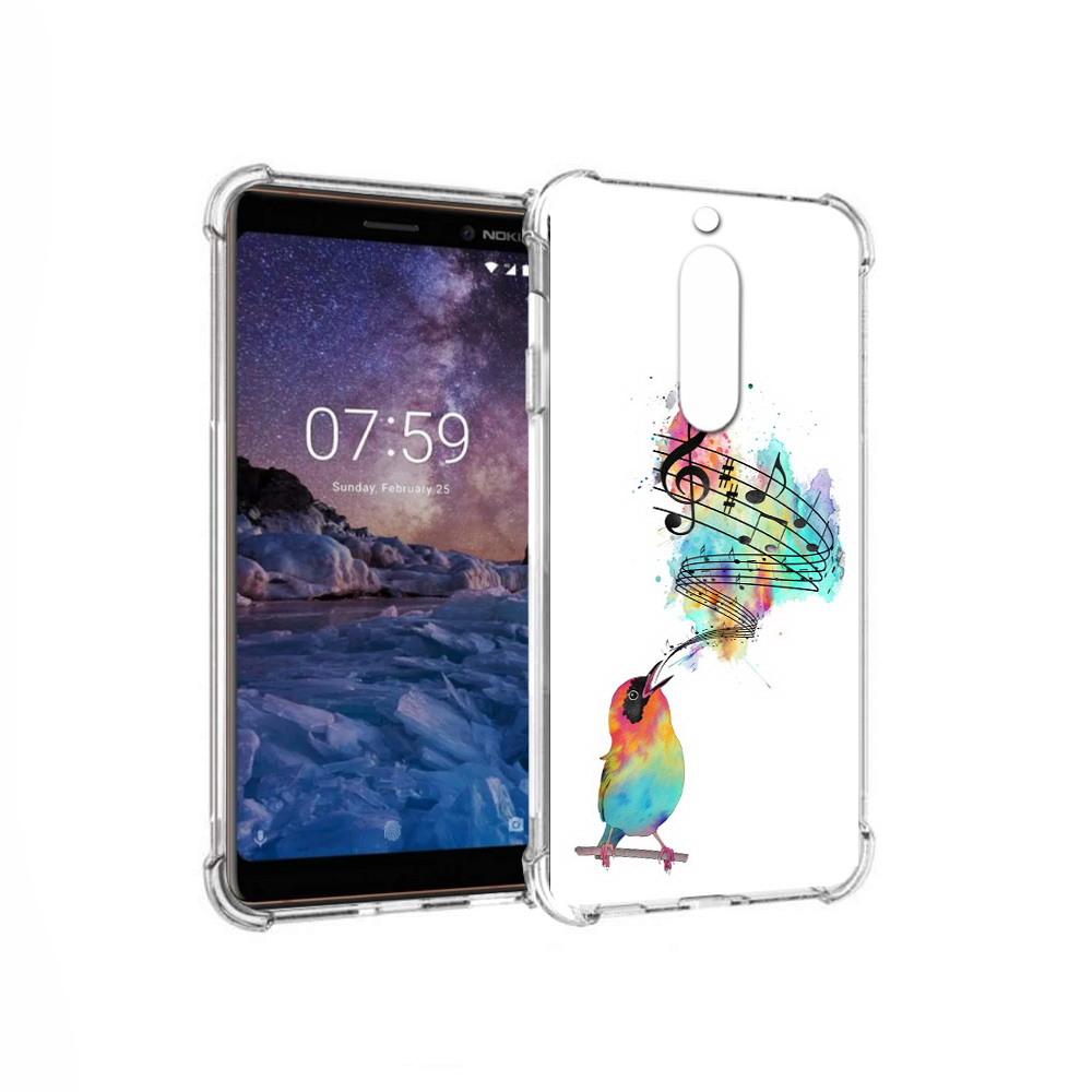 

Чехол MyPads Tocco для Nokia 7 певчая птичка (PT95887.123.536), Прозрачный, Tocco