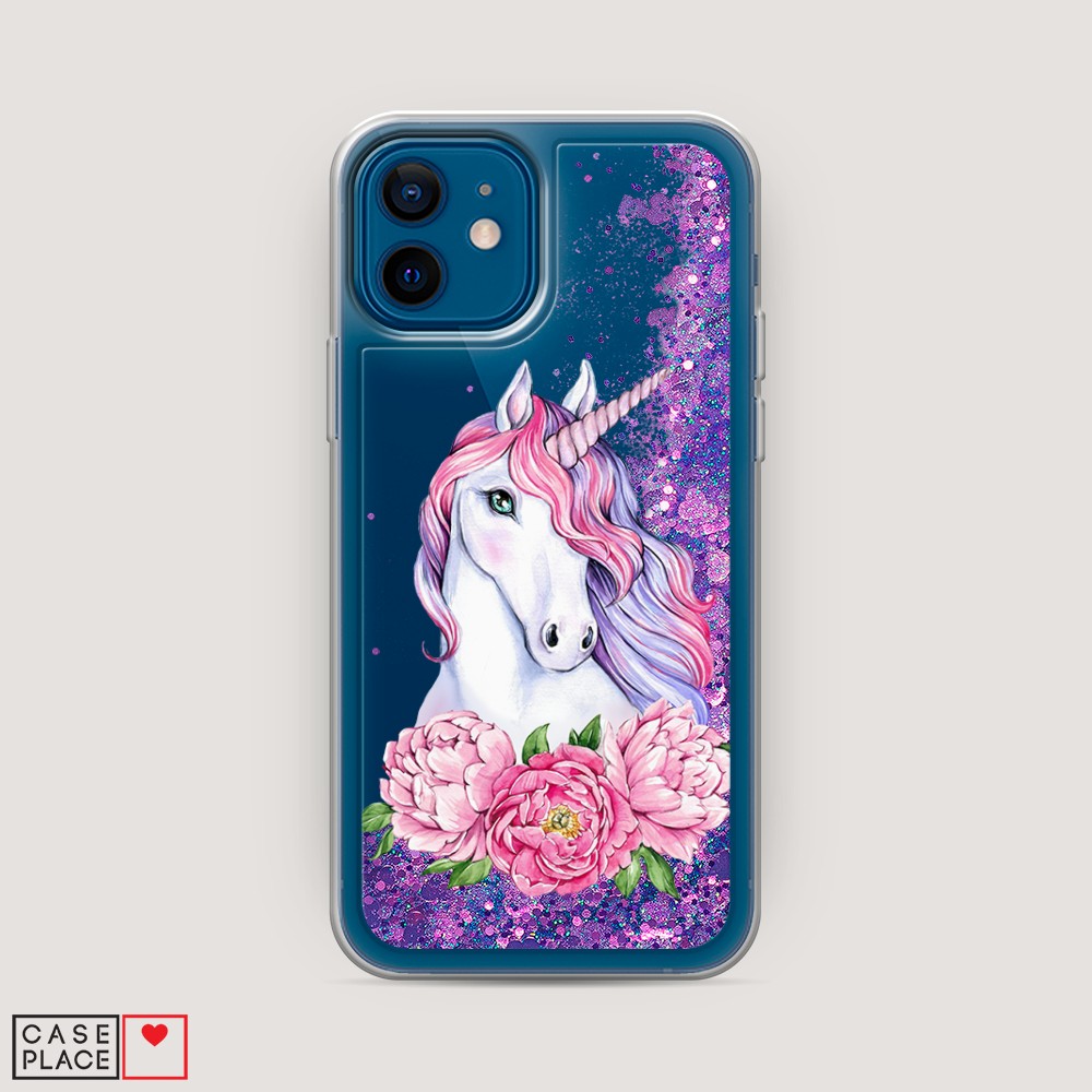 

Чехол Awog на Apple iPhone 12 / Айфон 12 "Единорог с пионами", Разноцветный, 12592-1